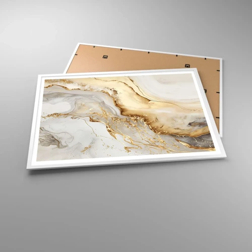 Poster in white frmae - Abstract: Beauty and Good - 100x70 cm