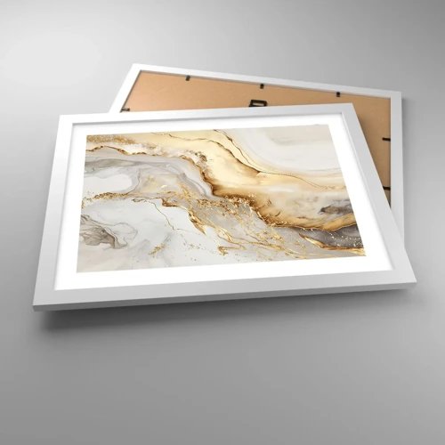 Poster in white frmae - Abstract: Beauty and Good - 40x30 cm