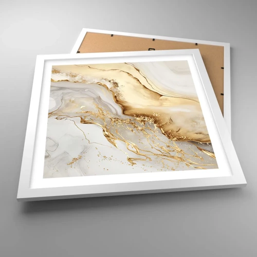 Poster in white frmae - Abstract: Beauty and Good - 40x40 cm