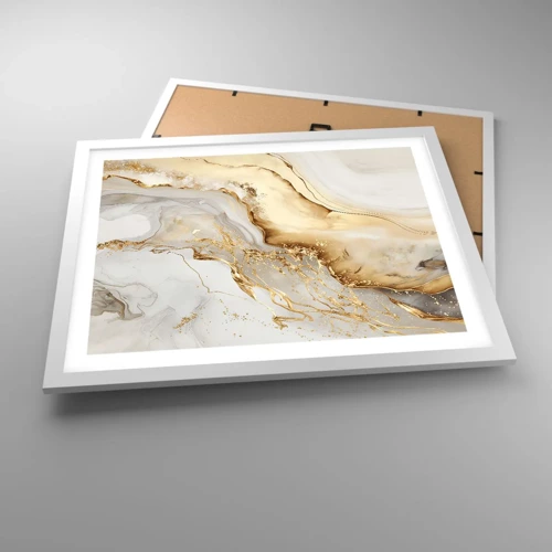 Poster in white frmae - Abstract: Beauty and Good - 50x40 cm