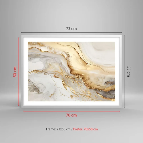 Poster in white frmae - Abstract: Beauty and Good - 70x50 cm