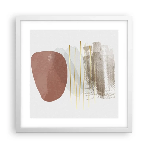 Poster in white frmae - Abstract Colonnade - 40x40 cm
