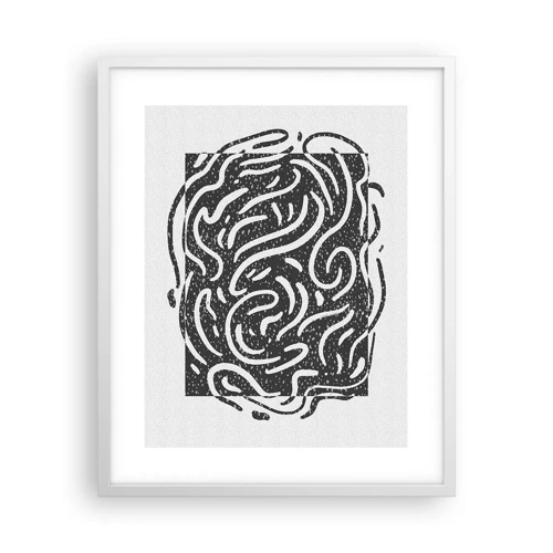 Poster in white frmae - Abstract: Dance of Joy - 40x50 cm