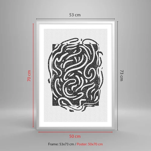 Poster in white frmae - Abstract: Dance of Joy - 50x70 cm