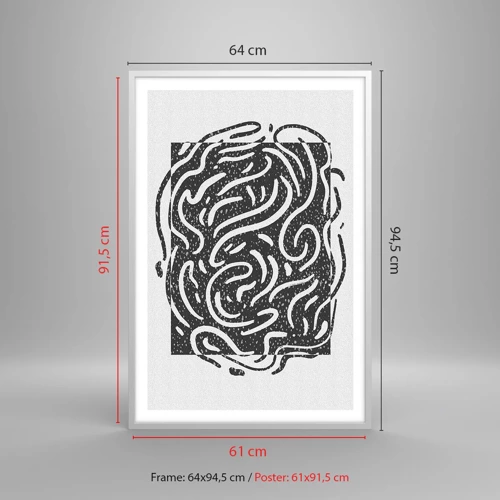 Poster in white frmae - Abstract: Dance of Joy - 61x91 cm