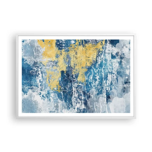 Poster in white frmae - Abstract Full of Optimism - 100x70 cm