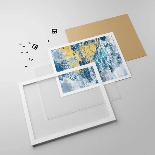 Poster in white frmae - Abstract Full of Optimism - 40x30 cm