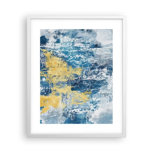 Poster in white frmae - Abstract Full of Optimism - 40x50 cm