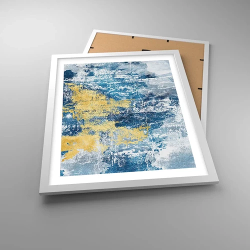 Poster in white frmae - Abstract Full of Optimism - 40x50 cm