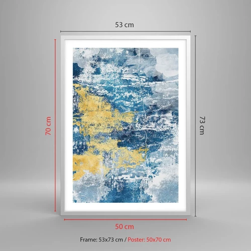 Poster in white frmae - Abstract Full of Optimism - 50x70 cm