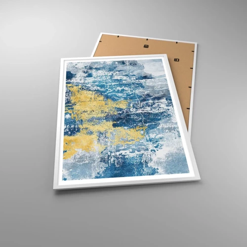 Poster in white frmae - Abstract Full of Optimism - 70x100 cm