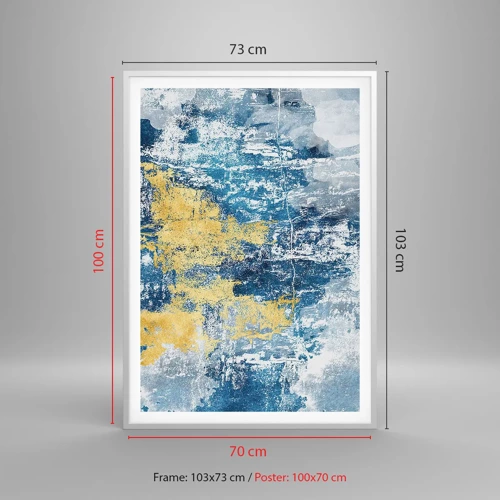 Poster in white frmae - Abstract Full of Optimism - 70x100 cm