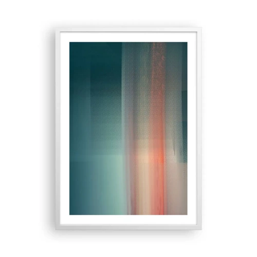 Poster in white frmae - Abstract: Light Waves - 50x70 cm