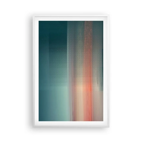 Poster in white frmae - Abstract: Light Waves - 61x91 cm