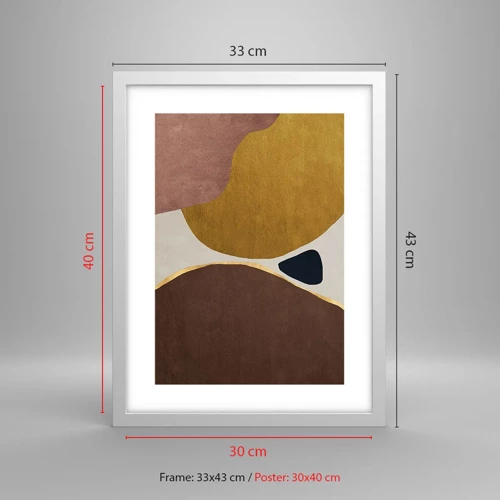 Poster in white frmae - Abstract - Place in sSace - 30x40 cm