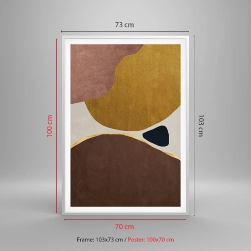 Poster in white frmae - Abstract - Place in sSace - 70x100 cm