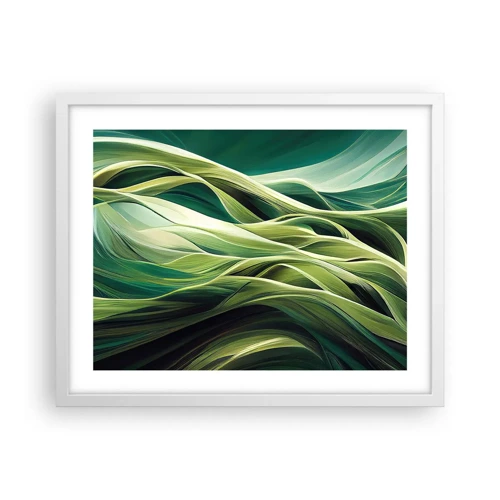 Poster in white frmae - Abstract Playing Green - 50x40 cm