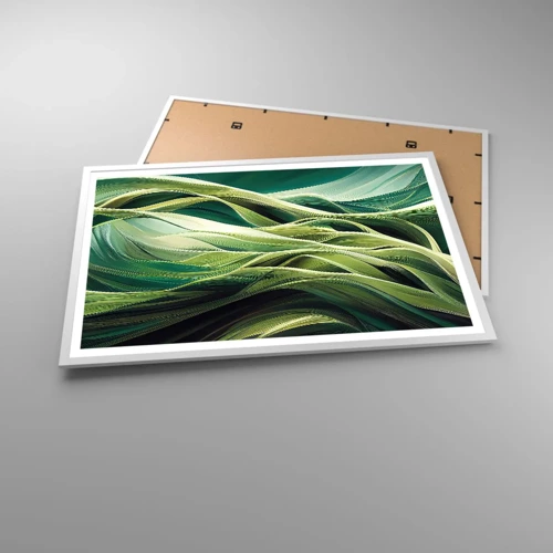 Poster in white frmae - Abstract Playing Green - 91x61 cm