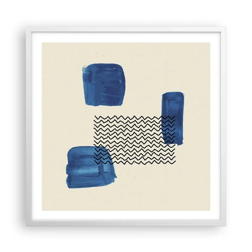 Poster in white frmae - Abstract Quartet - 60x60 cm