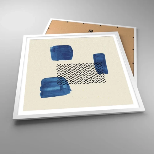 Poster in white frmae - Abstract Quartet - 60x60 cm