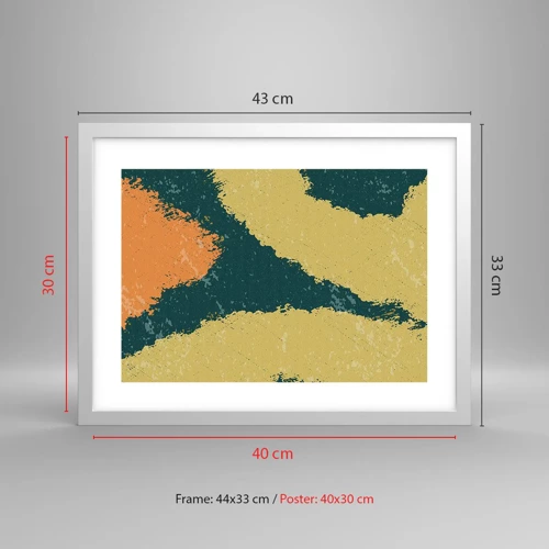 Poster in white frmae - Abstract - Slow Motion - 40x30 cm