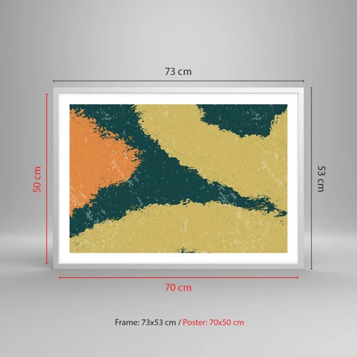 Poster in white frmae - Abstract - Slow Motion - 70x50 cm
