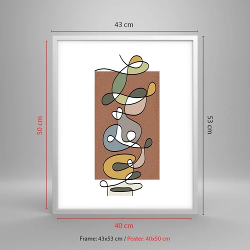 Poster in white frmae - Abstract Worthy of a Smile - 40x50 cm