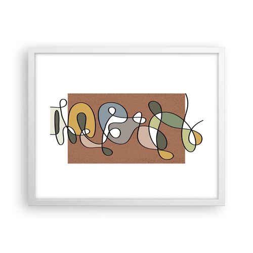 Poster in white frmae - Abstract Worthy of a Smile - 50x40 cm