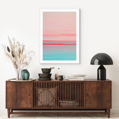 Poster in white frmae - Abstract at Dawn - 50x70 cm