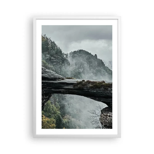 Poster in white frmae - Adventure Is About to Start - 50x70 cm