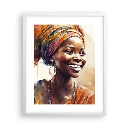 Poster in white frmae - African Queen - 40x50 cm