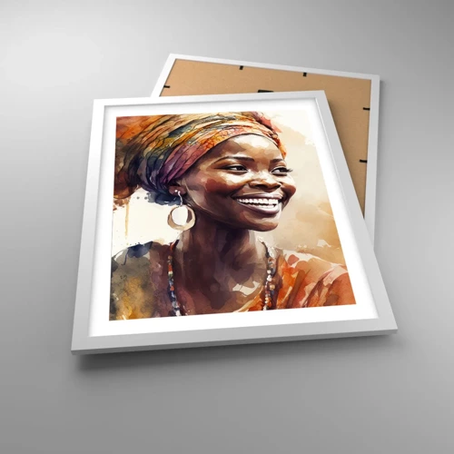 Poster in white frmae - African Queen - 40x50 cm