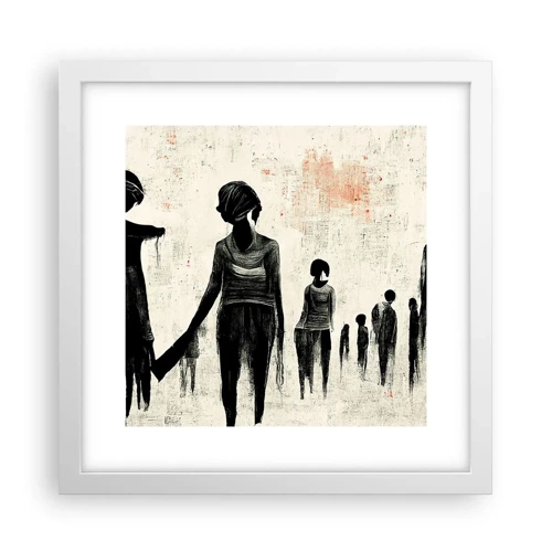 Poster in white frmae - Against Solitude - 30x30 cm