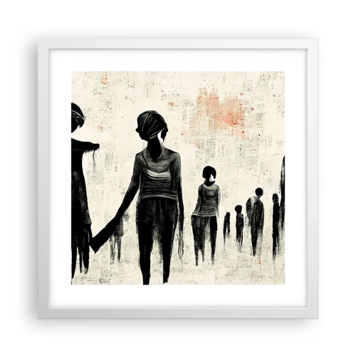 Poster in white frmae - Against Solitude - 40x40 cm