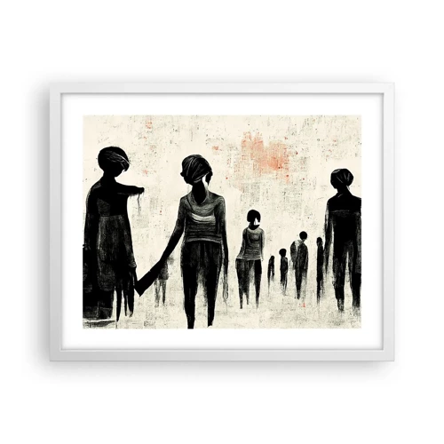 Poster in white frmae - Against Solitude - 50x40 cm