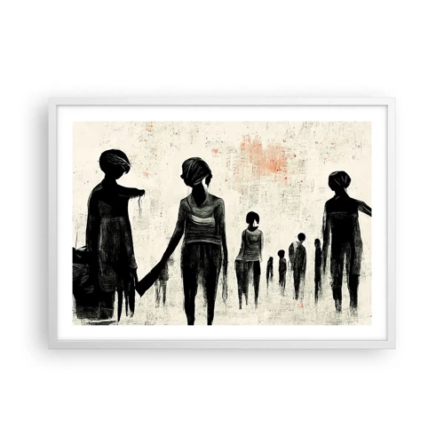 Poster in white frmae - Against Solitude - 70x50 cm