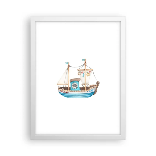 Poster in white frmae - Ahoy, Adventure! - 30x40 cm