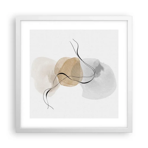 Poster in white frmae - Air Beads - 40x40 cm