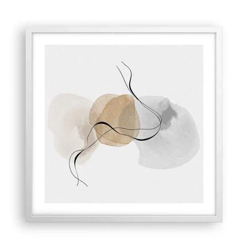 Poster in white frmae - Air Beads - 50x50 cm