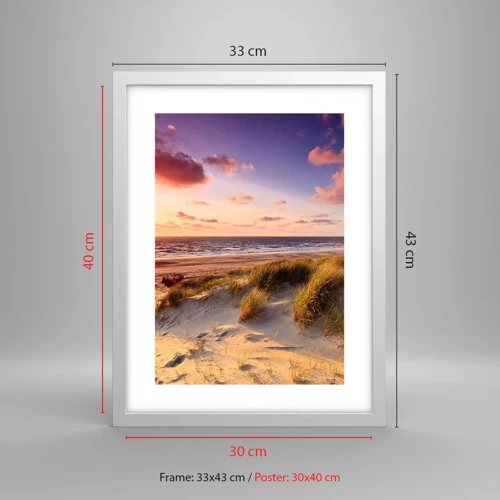 Poster in white frmae - Air Smells of Summer - 30x40 cm