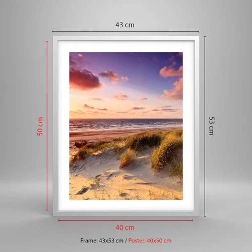 Poster in white frmae - Air Smells of Summer - 40x50 cm