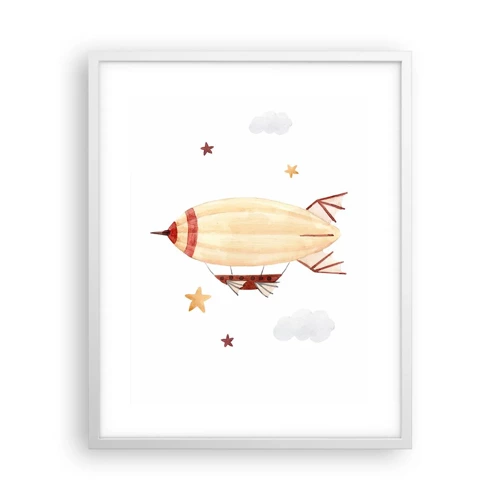 Poster in white frmae - Airship - 40x50 cm