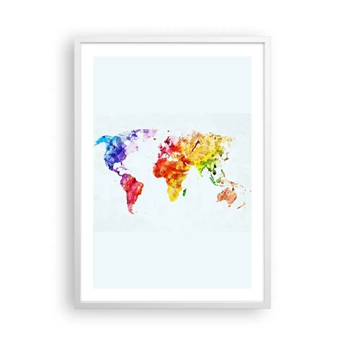 Poster in white frmae - All Colours of Light - 50x70 cm