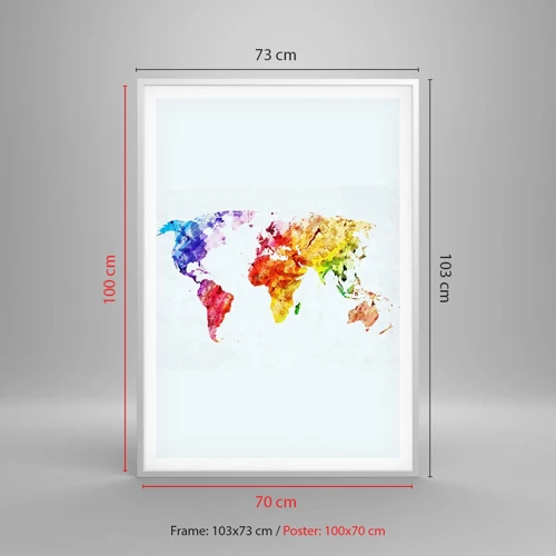 Poster in white frmae - All Colours of Light - 70x100 cm