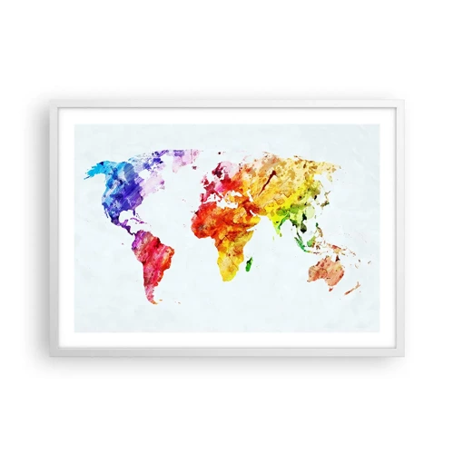 Poster in white frmae - All Colours of Light - 70x50 cm