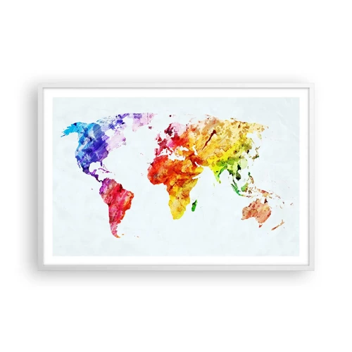 Poster in white frmae - All Colours of Light - 91x61 cm