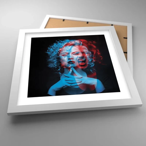 Poster in white frmae - Alter Ego - 30x30 cm