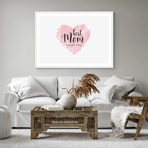 Poster in white frmae - Always the Right Moment - 30x30 cm