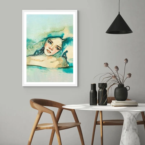 Poster in white frmae - Am I Blue? - 70x100 cm