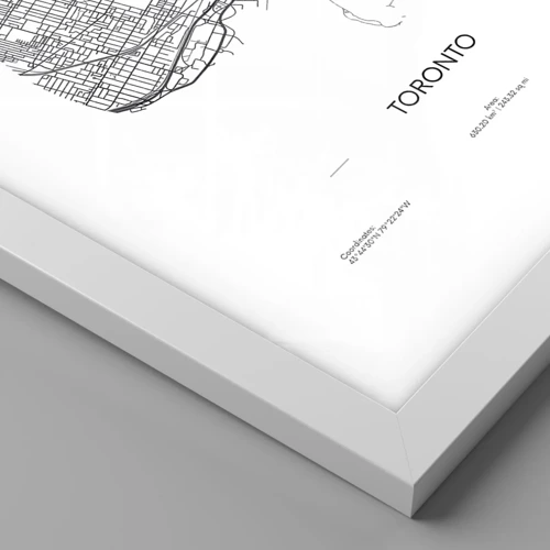 Poster in white frmae - Anatomy of Toronto - 100x70 cm